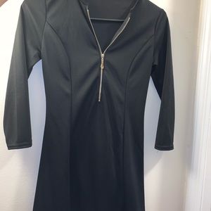 A-line Black Skater Dress